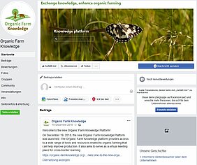 Screenshot of the Facebook page