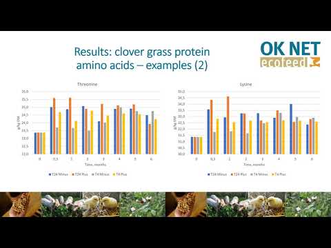 Āboliņa-zāles proteīns, izmantojot bioloģisko rafinēšanu - Barības vielu sastāvs un glabāšanas laiks (OK-Net Ecofeed video)