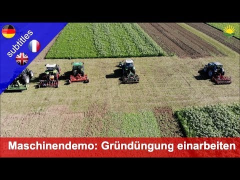 Machine demo: Incorporating green manure with rotary tillers and pulled machines