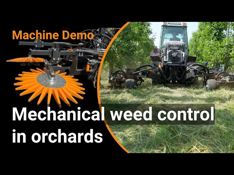 Mechanical weed control in fruit growing - BIOFRUITNET machine demonstration